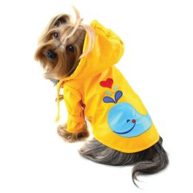 Splashing Whale Raincoat with Cotton Lining (Color: Yellow, size: Xl)